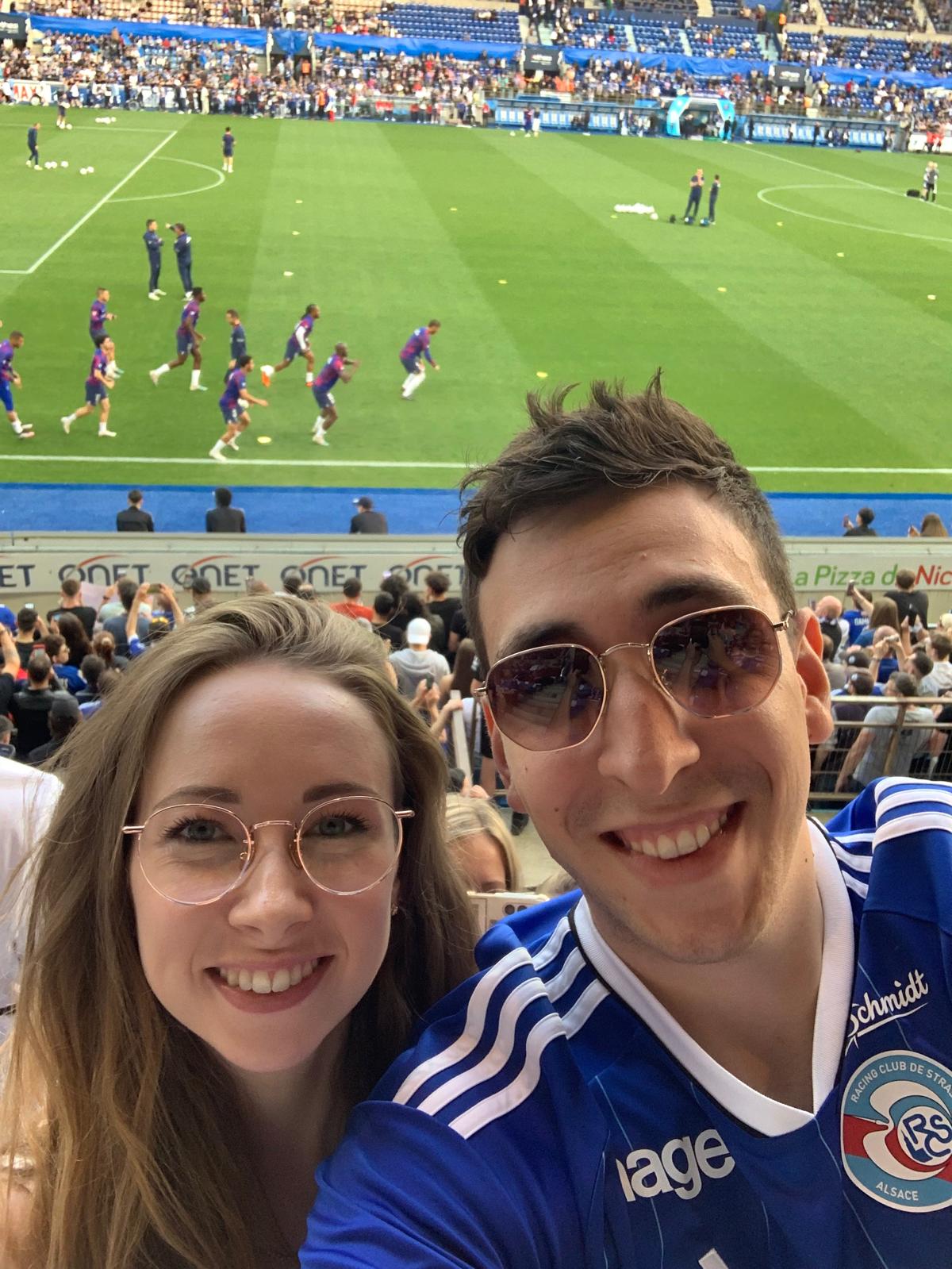 Rendez-vous habituel au stade de la Meinau pour soutenir le Racing
